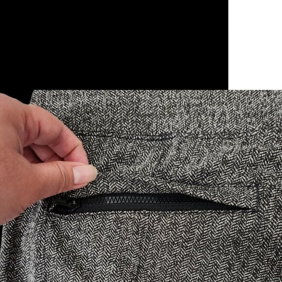 Athleta‎ Leggings Womens Small Delancey Herringbone Gray Stretch Zip Pocket - Picture 5 of 13